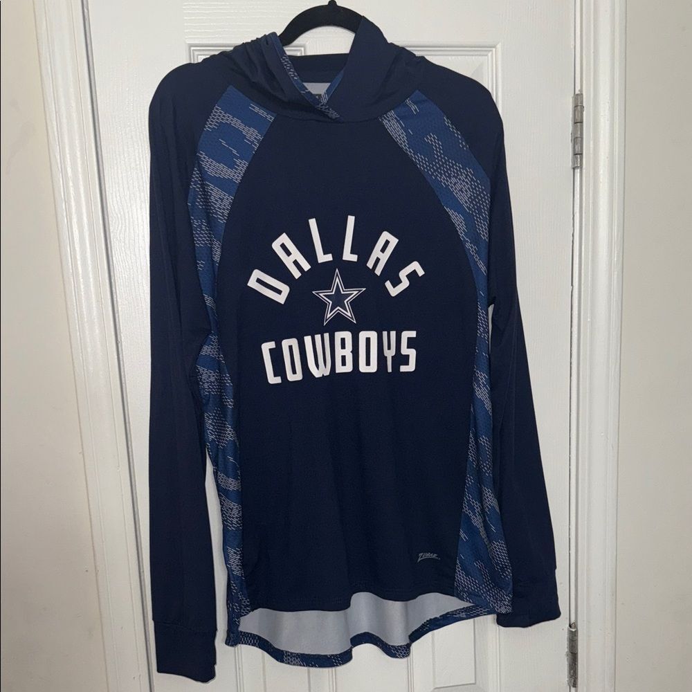 NFL Dallas Cowboys Navy and Gray Hoodie